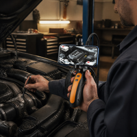 Endoscope WiFi 8 mm, caméra d'inspection boroscope 2MP HD, articulation bidirectionnelle à 180 degrés, étanche IP67, batterie 3,5h, ZCF F180 pour voiture