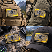 Écusson PVC 3D personnalisé imperméable, logo de marque en relief moulé, badge en caoutchouc résistant à scratch pour vestes, vêtements et tenues d'extérieur