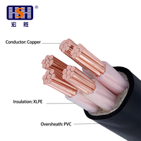 Câble d'alimentation ignifuge à basse tension YJV 4*95+1*50 isolé en XLPE, cuivre gainé PVC, 0,6/1 kV