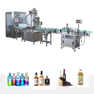 Garrafa de lavar garrafa automática, produto quente, enchimento, linha de produção de máquina de etiquetagem para líquidos
