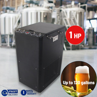 Refroidisseur de glycol automatique 1HP avec pompe et PLC, machine de fermentation pour brassage domestique, 110V-220V, 4600 BTU, cuve sous pression -5~35°C, R32