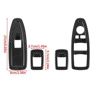 Car Window Lift <b>Switch</b> Frame Cover Carbon Fiber Style ABS Interior Trim Sticker for X1 F48 X2 F47 - Product Image 1