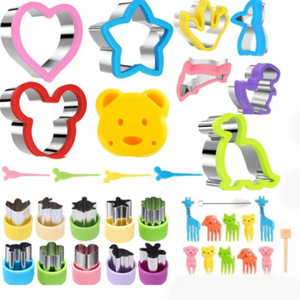 Ensemble de découpoirs à biscuits en métal <span class=keywords><strong>pour</strong></span> enfants, comprenant des <span class=keywords><strong>emporte</strong></span>-pièces en forme d'œuf, des tampons à biscuits et des <span class=keywords><strong>emporte</strong></span>-pièces à sandwichs - Product Image 1