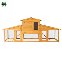 Cage de luxe pour petits animaux en bois de sapin chinois Cage à lapin en bois arrière-cour Guniea cochon Cage à lapin