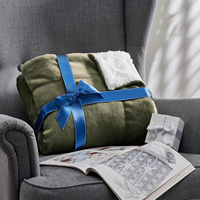 Couverture en polaire Sherpa pour canapé, couverture épaisse et chaude pour l'hiver, couverture douce et floue pour canapé