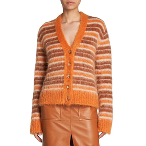 Maglione Pullover da Donna Bianco con Scollo a V, Casual con Bottoni, Stile <span class=keywords><strong>Semplice</strong></span> per Uso Quotidiano, Invernale in Spandex/Poliestere - Product Image 6