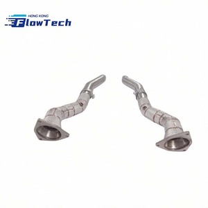 Downpipe à haut débit en acier inoxydable SS304 avec bouclier thermique pour Ferrari F12 812 6.3L V12 - Product Image 4