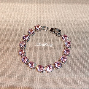Bracelets en argent 925, bracelet avec pendentif en zircon de luxe, bijoux en gros, fournisseur prêt à expédier - Product Image 1