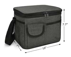 Insulated Water-Resistant Lunch <b>Tote</b> with 4 Pockets Double Side <b>Zips</b> and Sturdy Stitching Water-resistant Cooler Bags - Product Image 2
