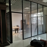 Steel Aluminum Double Glass Louver Room Divider Curtains Modern Simple Design 5-Year Warranty-Customizable for Office Living