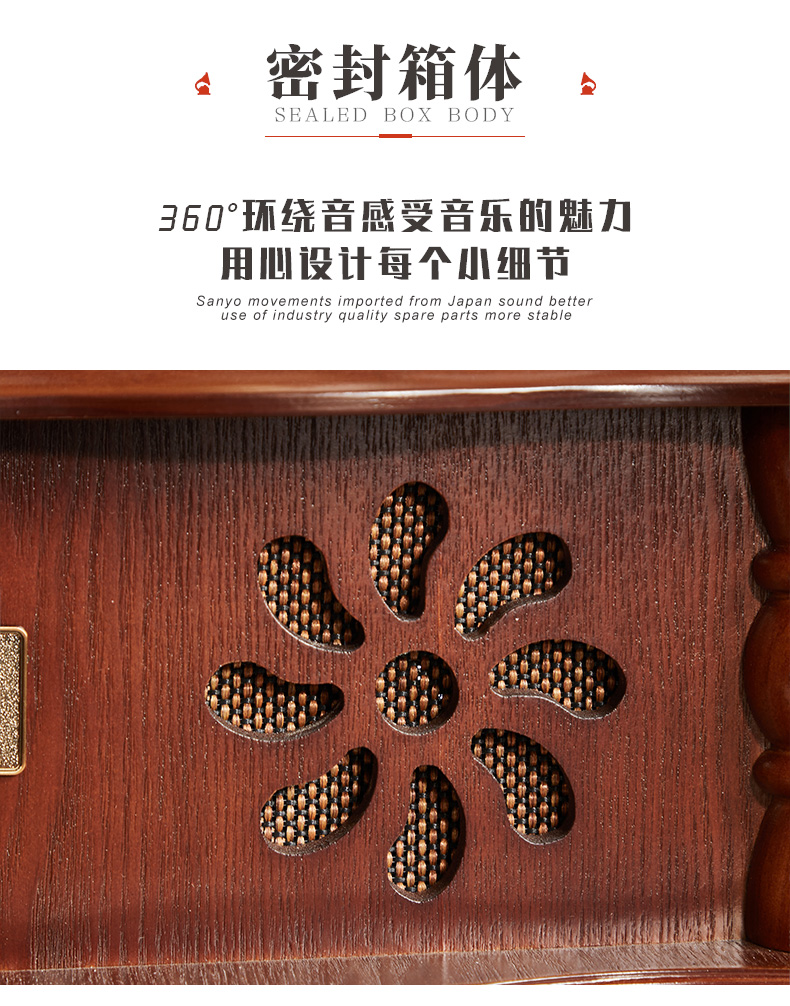 High quality Wooden Style vintage vinyl record Phonograph Player LP /FM/ USB /BT Music retro Combo Turntable