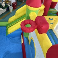 Structure gonflable familiale YARD pour intérieur et extérieur, avec toboggan, piscine à balles, jouets de basket-ball et de football, pour fêtes d'anniversaire et événements
