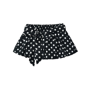 Abbigliamento donna HanOu 2025 nuova moda a pois Culottes Retro vita alta <span class=keywords><strong>eleganti</strong></span> Mini Shorts donna - Product Image 1