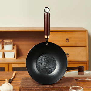 Mini Iron Wok With Non Stick Surface For Stir Fry Cooking 32 Cm Size - Product Image 2
