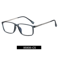 Montures de lunettes optiques professionnelles pour femmes, lunettes anti-lumière bleue, montures de lunettes carrées en métal TR90 légères de haute qualité pour hommes