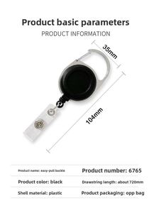Premium Adjustable Metal Clip with Plastic Matte Finish <b>ID</b> <b>Holder</b> for Secure Card Management - Product Image 2
