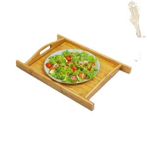 Bamboo Japanese Style Rectangular Serving <b>Tray</b> With Handle <b>Large</b> Medium Size For Home Kitchen Use - Product Image 4