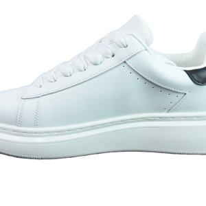 THOM WILLS Chaussures de marche décontractées en cuir de veau blanc All-Match Low Top Board Légères et respirantes avec plate-forme d'élévation - Product Image 1