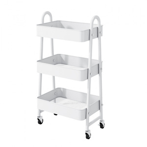 <b>Storage</b> Cart 3 Tier Multi Layer Carbon Steel Rolling Organizer For Kitchen Office Entryway <b>Storage</b> Rack - Product Image 3