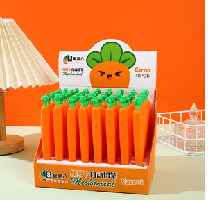Ensemble de crayons d'activité pour l'école primaire Bouton-poussoir automatique en forme de <span class=keywords><strong>carotte</strong></span> simulée sans stylo d'affûtage pour les étudiants - Product Image 2
