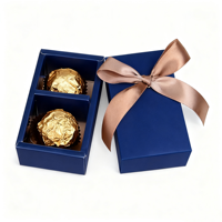 Boîte d'emballage de chocolat Mini boîte-cadeau de chocolat recyclé 2 Grain papier personnalisé petite boîte de bonbons de luxe douce Saint Valentin