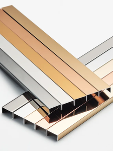Nouveaux profils de carreaux décoratifs en acier inoxydable de couleur T channel - Product Image 5
