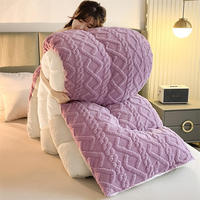 Couette d'hiver épaisse et chaude en velours sherpa, ensemble de couette moelleuse pour la maison, vente chaude en usine