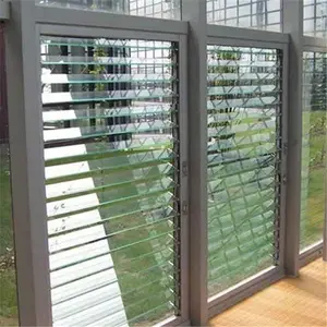 Persiana de vidrio flotante de 5mm de espesor para uso en la construcción, persiana de vidrio con patrón de color