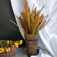 Fleurs artificielles de haute qualité, faites à la main, pour la décoration de la maison, en plastique, avec des feuilles de fleurs sauvages d'automne, pour l'intérieur et l'extérieur