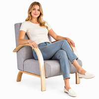 Bestseller Wohnzimmer-Set Stuhl Moderner Stil Luxuriöser Klassischer Holz-Sessel mit Weichem Polster Einzelsofa Armlehnstuhl für Zuhause und Hotel