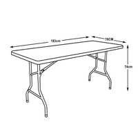 Tables de Traiteur Pliantes Rectangulaires en Plastique Soufflé 180 cm (72'') pour Événements