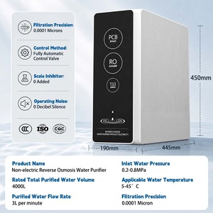 Système de purification d'eau potable par osmose inverse 800G sous évier pour cuisines domestiques – Machine de filtration pure - Product Image 6
