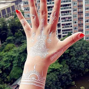 สติกเกอร์รอยสักร่างกายแบบชั่วคราวกันน้ำสีดำและสีขาวสำหรับผู้ใหญ่สำหรับมือ - Product Image 3