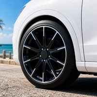 Jantes en alliage d'aluminium forgées sur mesure 16 17 18 19 20 21 22 24 pouces, à déport profond, finition noir mat et chrome poli, pour SUV et berlines de luxe