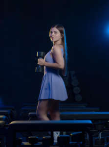 Dames Ademende Hoge Taille Wideband Tennis Golf Pickleball Sportkleding Sets <span class=keywords><strong>2</strong></span>-In-1 Shorts Elastische Rok Aangepast Logo 100% - Product Image 2