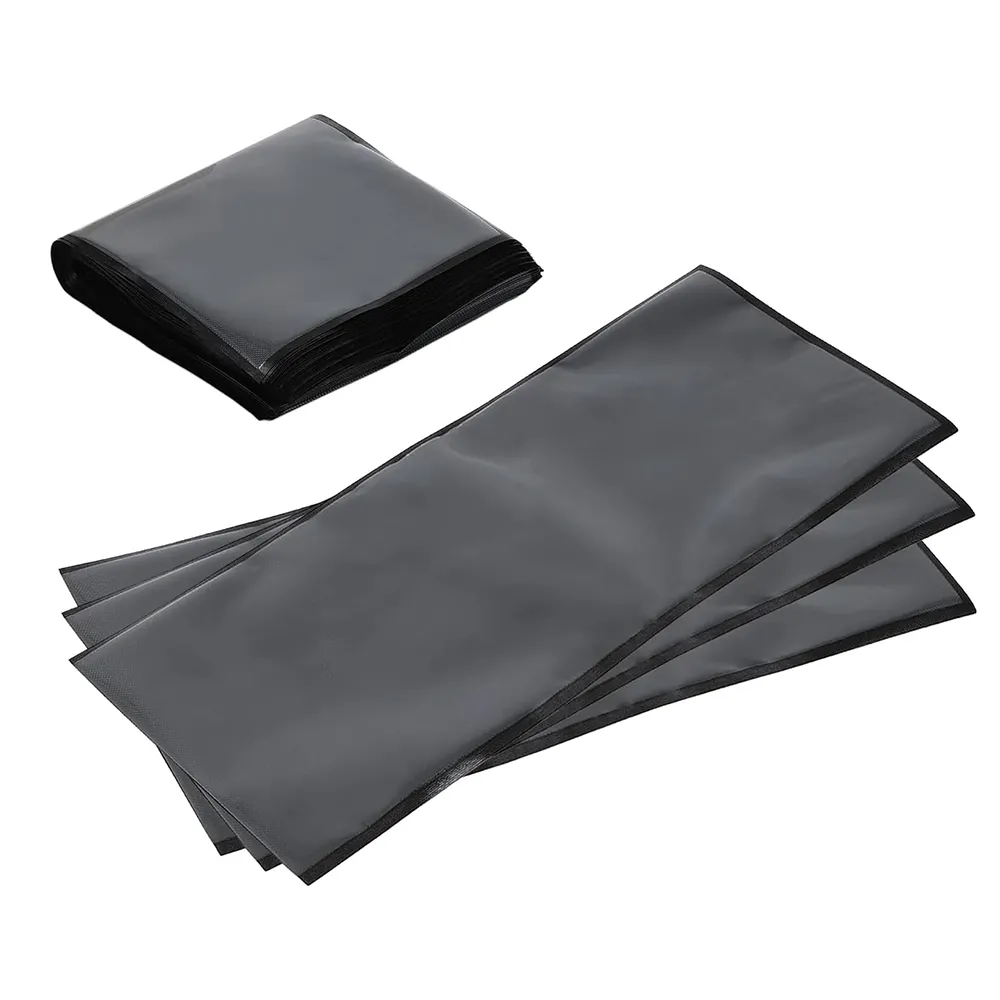 食品貯蔵用の黒と透明のプレカット真空シーラーバッグヘビーデューティー商用グレード5ミル真空バッグ
