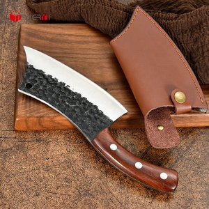 Cuchillo de Cocina de Acero con Alto Contenido de Carbono Forjado de 6 Pulgadas con Mango de Madera de Palisandro, Cuchillo Chino de Cocina - Product Image 6