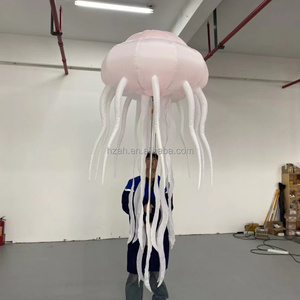 Ballon <span class=keywords><strong>géant</strong></span> lumineux LED en forme d'animal marin, facile à installer, durable, décoration de plafond de 8 à 10 pieds, méduse gonflable en tissu Oxford, télécommande - Product Image 4