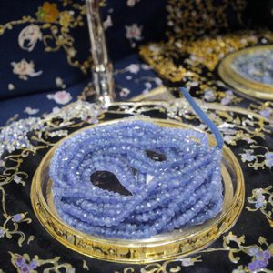 Gemas al por mayor Mehradjuddin: Tanzanita natural suelta, corte ovalado 2*3mm, con efecto de juego de color/llama para decoración de relojes, tira de 12 pulgadas - Product Image 2