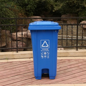 Poubelle à pédale en plastique de grande taille pour usage domestique, parcs, zones résidentielles et extérieur (240L). - Product Image 5