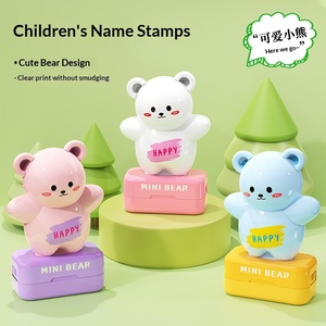 Nuovo Timbro per Nomi di Bambini a Forma di Orsetto, Impermeabile, in Plastica, per Asilo Nido, Non Sbiadisce, Timbro per Vestiti con Cartoni Animati - Product Image 4