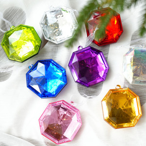 Decorazioni Natalizie a Forma di Diamante di Alta Qualità, Palline in Plastica Stampate UV, Impermeabili, Riutilizzabili e Personalizzabili per Albero - Product Image 4