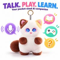 Poupée électronique en peluche à marque privée, compagnon de lecture IA, capteur tactile, cadeau apaisant pour le sommeil, pour bébé, boutique