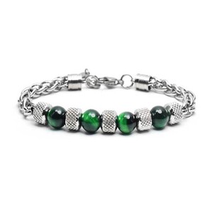 Pulsera de ojo de tigre de acero inoxidable, 8mm, cuentas de piedra, <span class=keywords><strong>2022</strong></span> - Product Image 4