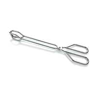 Pince à charbon de bois en acier inoxydable DaS à long manche pour barbecue extérieur et camping