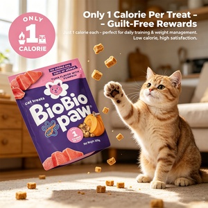 OEM/ODM Golosinas Naturales para Gatos con Alto Contenido de Proteínas, Sin Maíz, Trigo, Soja, Harina de <span class=keywords><strong>Pollo</strong></span>, Harina de Atún, Calabaza, Linaza, Crujientes, 1 Caloría por Golosina - Product Image 6