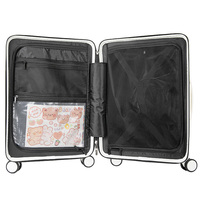 Breiter Koffer mit Verstellbarer Stange Klassischer Frontöffnungs-Spinner-Koffer 20 24 Zoll Luxus-Reisegepäck TSA-Schloss Unisex Trolley-Koffer