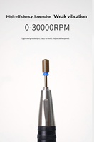 Mini perceuse à ongles professionnelle sans fil rechargeable 30000 tr/min en plastique, avec embout creux, pour les passionnés
