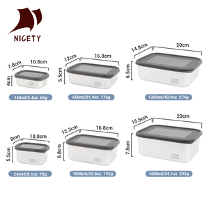 Boîte à <span class=keywords><strong>lunch</strong></span> en acier inoxydable 304 avec fenêtre visible, contenants de stockage alimentaire étanches de 160/650/1300 ml pour le bureau et l'école - Product Image 6