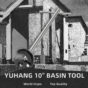 Clé à lavabo industrielle YUHANG 10 pouces, réglable, pour robinet d'évier, personnalisable, en acier au carbone, pour 3/8'' et 1-1/4'' - Product Image 2